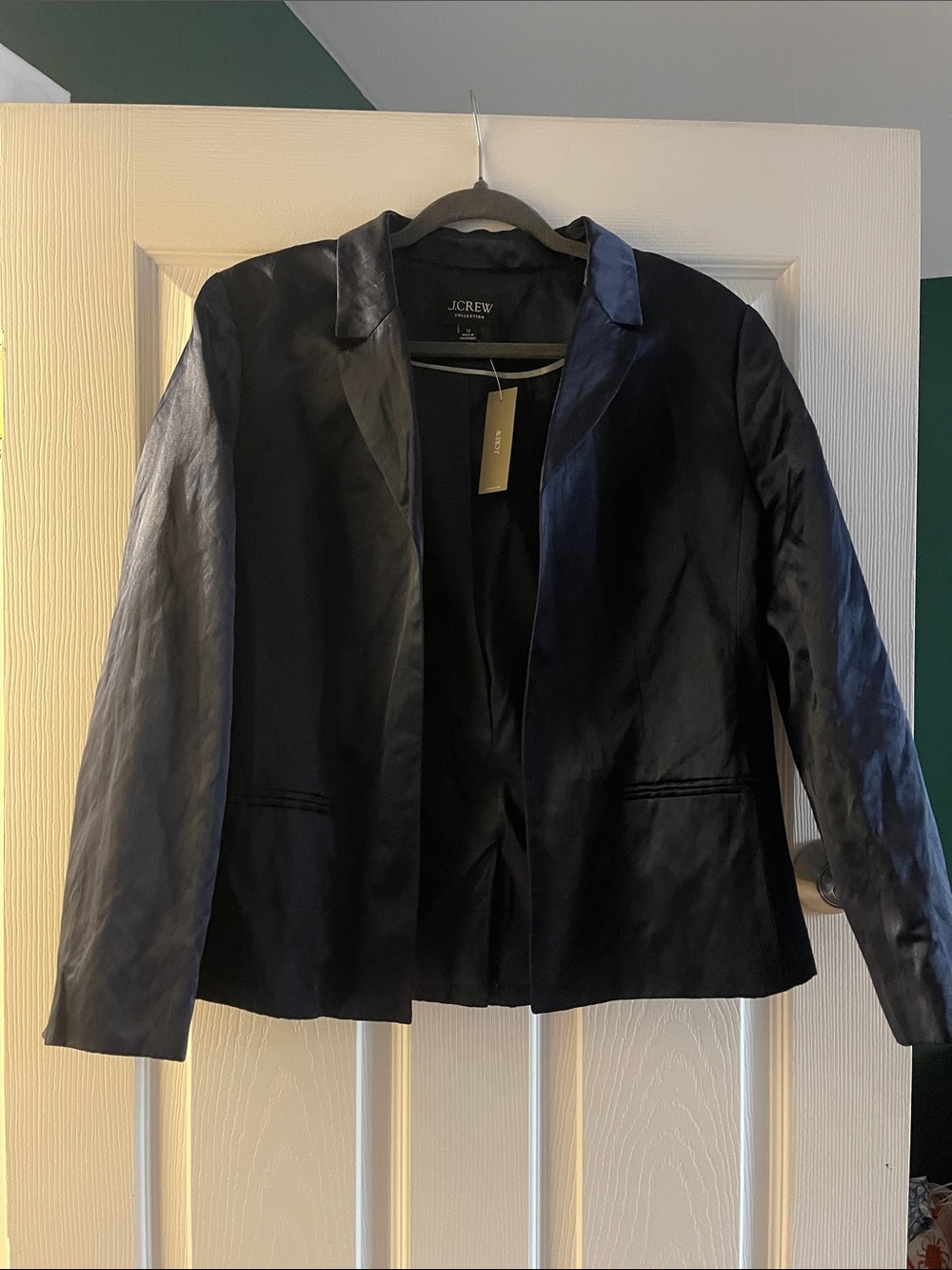 J. Crew collection Women's Navy Satin Blazer - NWT